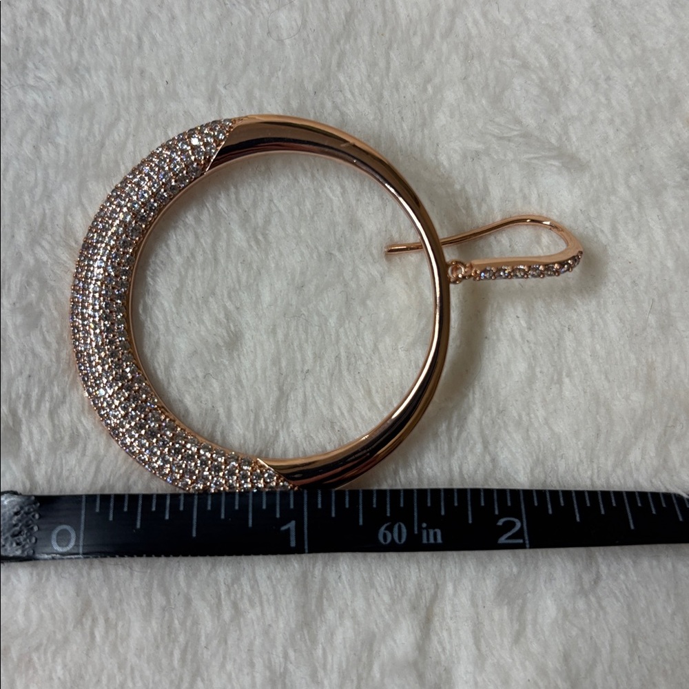 AAA CZ Blingy Elegant Dangle Earrings 18k Rose Gold Filled - Picture 3 of 3